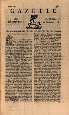 Gazette de Brunswig Samstag 13. November 1756