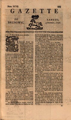 Gazette de Brunswig Samstag 4. Dezember 1756