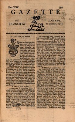 Gazette de Brunswig Samstag 11. Dezember 1756