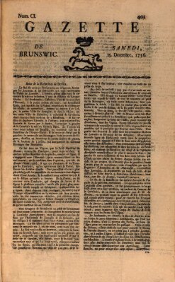 Gazette de Brunswig Samstag 18. Dezember 1756