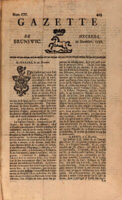 Gazette de Brunswig Mittwoch 29. Dezember 1756