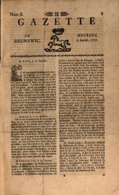 Gazette de Brunswig Mittwoch 5. Januar 1757