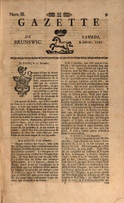 Gazette de Brunswig Samstag 8. Januar 1757