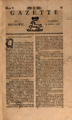 Gazette de Brunswig Samstag 15. Januar 1757