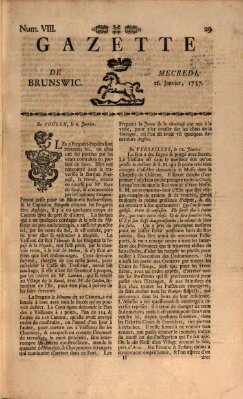 Gazette de Brunswig Mittwoch 26. Januar 1757