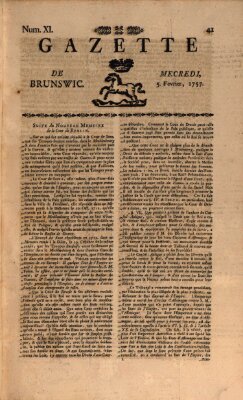 Gazette de Brunswig Samstag 5. Februar 1757