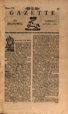 Gazette de Brunswig Samstag 19. Februar 1757