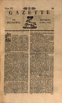 Gazette de Brunswig Wednesday 9. March 1757