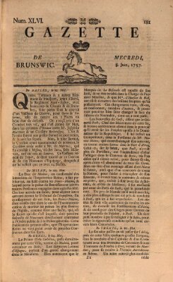 Gazette de Brunswig Mittwoch 8. Juni 1757