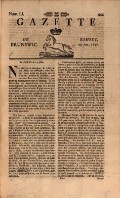 Gazette de Brunswig Samstag 25. Juni 1757