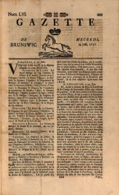 Gazette de Brunswig Mittwoch 13. Juli 1757