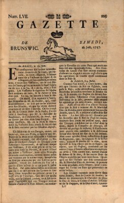 Gazette de Brunswig Samstag 16. Juli 1757