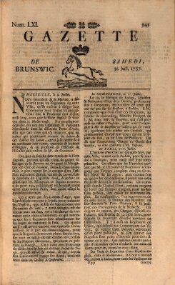 Gazette de Brunswig Samstag 30. Juli 1757