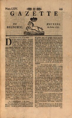 Gazette de Brunswig Mittwoch 10. August 1757