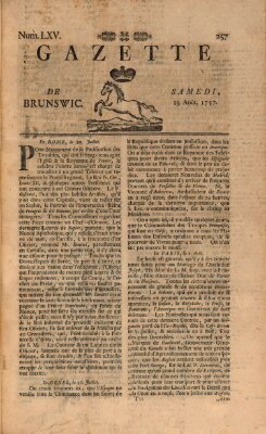 Gazette de Brunswig Samstag 13. August 1757