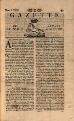 Gazette de Brunswig Samstag 10. September 1757