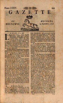 Gazette de Brunswig Mittwoch 14. September 1757