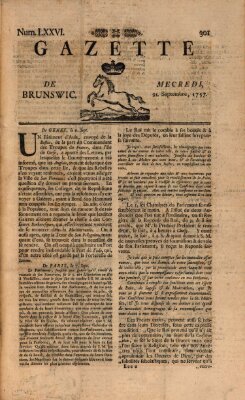 Gazette de Brunswig Mittwoch 21. September 1757