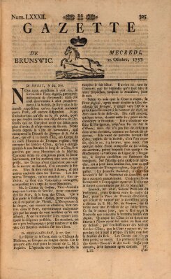 Gazette de Brunswig Mittwoch 12. Oktober 1757