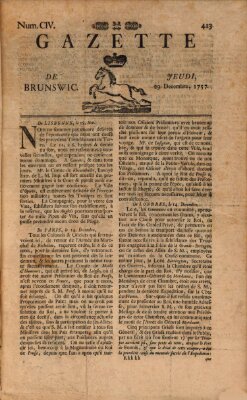 Gazette de Brunswig Donnerstag 29. Dezember 1757