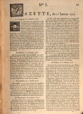 Gazette (Gazette de France) Samstag 31. Januar 1756