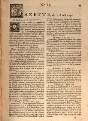 Gazette (Gazette de France) Samstag 3. April 1756