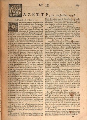 Gazette (Gazette de France) Samstag 10. Juli 1756