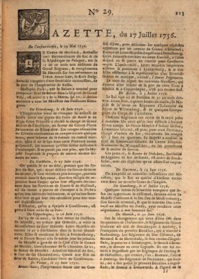 Gazette (Gazette de France) Samstag 17. Juli 1756