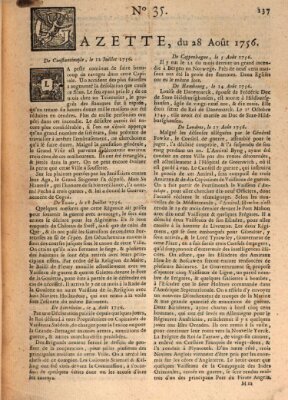 Gazette (Gazette de France) Samstag 28. August 1756