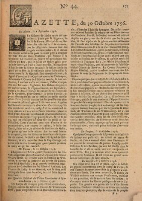 Gazette (Gazette de France) Samstag 30. Oktober 1756