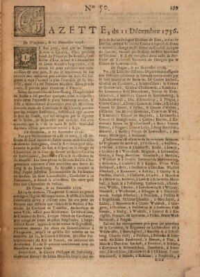 Gazette (Gazette de France) Samstag 11. Dezember 1756