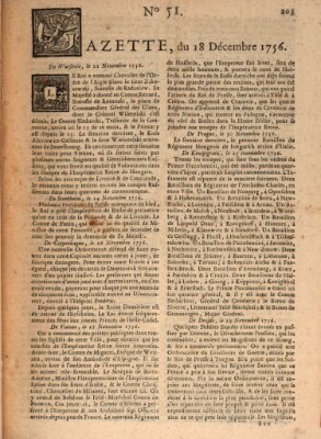 Gazette (Gazette de France) Samstag 18. Dezember 1756