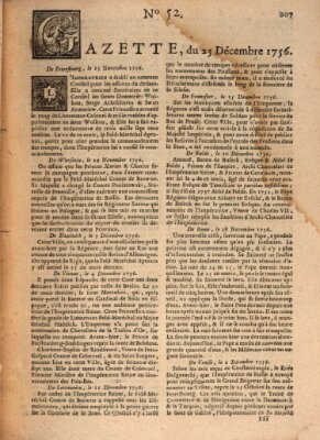 Gazette (Gazette de France) Samstag 25. Dezember 1756