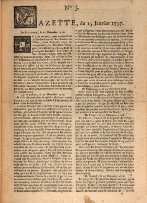 Gazette (Gazette de France) Samstag 15. Januar 1757