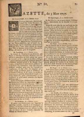 Gazette (Gazette de France) Samstag 5. März 1757