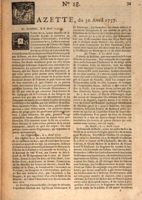 Gazette (Gazette de France) Samstag 30. April 1757