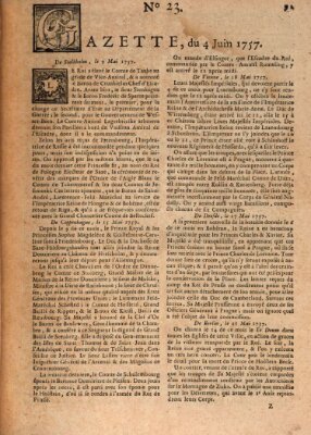 Gazette (Gazette de France) Samstag 4. Juni 1757