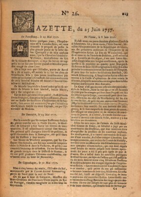 Gazette (Gazette de France) Samstag 25. Juni 1757