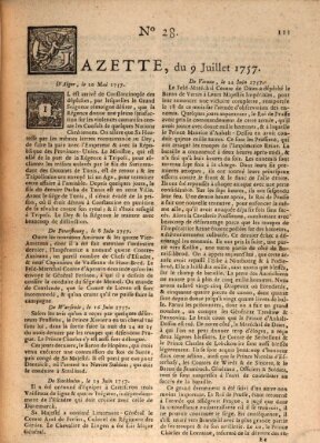 Gazette (Gazette de France) Samstag 9. Juli 1757