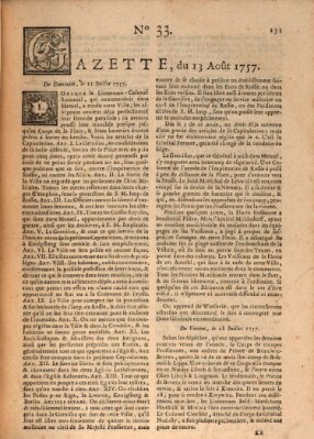 Gazette (Gazette de France) Samstag 13. August 1757