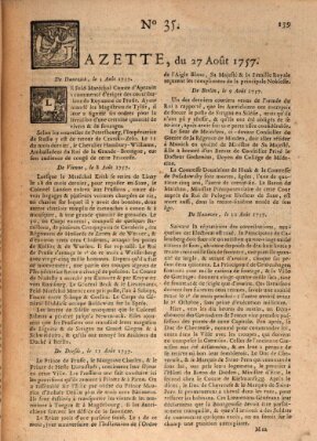 Gazette (Gazette de France) Samstag 27. August 1757