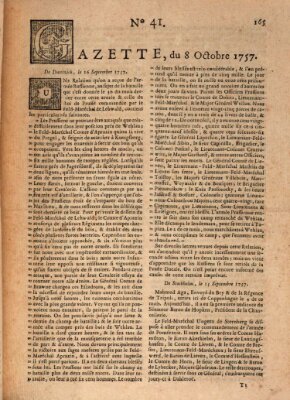 Gazette (Gazette de France) Samstag 8. Oktober 1757