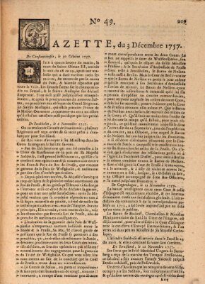 Gazette (Gazette de France) Samstag 3. Dezember 1757