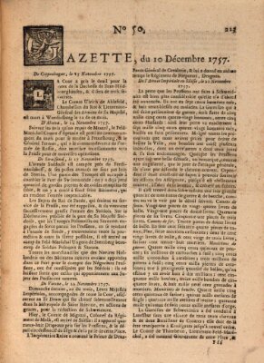 Gazette (Gazette de France) Samstag 10. Dezember 1757