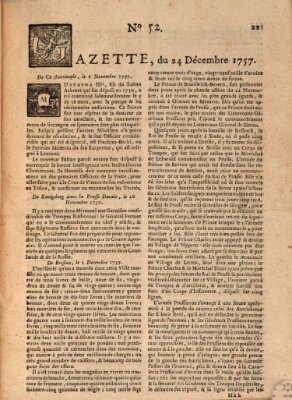 Gazette (Gazette de France) Samstag 24. Dezember 1757