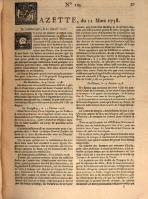 Gazette (Gazette de France) Samstag 11. März 1758