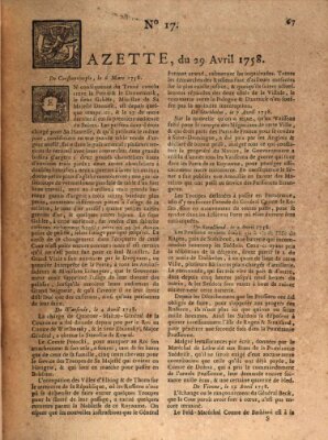 Gazette (Gazette de France) Samstag 29. April 1758