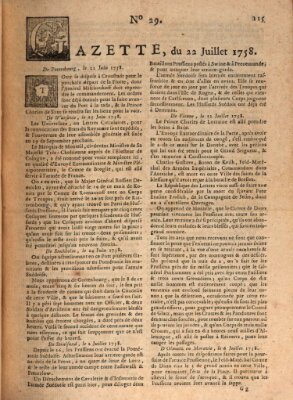 Gazette (Gazette de France) Samstag 22. Juli 1758