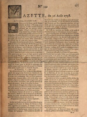 Gazette (Gazette de France) Samstag 26. August 1758