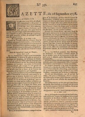 Gazette (Gazette de France) Samstag 16. September 1758